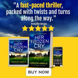 Detective Amanda Steele in back in the pulse-pounding crime thriller, HER FROZEN CRY, available now from popular retailers in e-book, audiobook, and paperback!