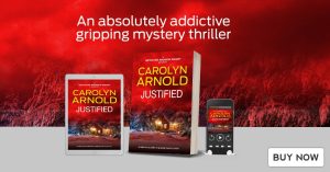 “Outstanding plot, unique twists and turns, and the writing style is superb." Goodreads Review for Justified by Carolyn Arnold, an absolutely addictive gripping mystery thriller, The victim built her life on secrets and lies. One of them may have caught up with her… a woman in a green jacket walking up a dirt lane toward an old cabin under a stormy ski. A Detective Madison Knight Mystery. Buy now.