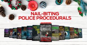 Nail-biting police procedurals. The Detective Madison Knight Series books with a festive background.