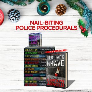 Nail-biting police procedurals. The Detective Madison Knight Series books with a festive background.